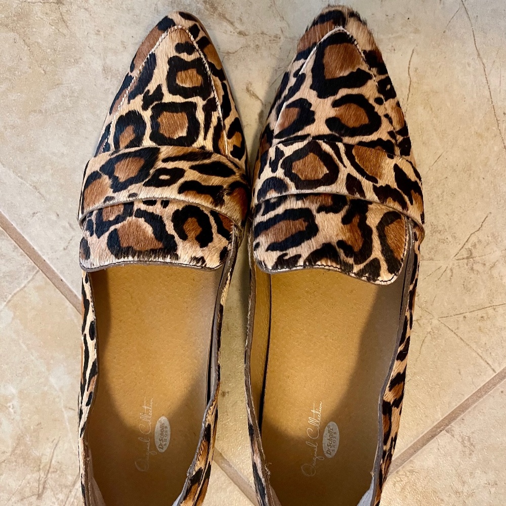 Women’s Calf Hair Leopard Print Loafers